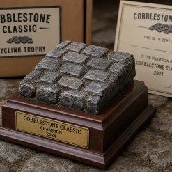 Cobblestone Classic Cycling Trophy Set