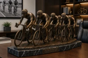 Criterium Peloton Bronze Sculpture Set